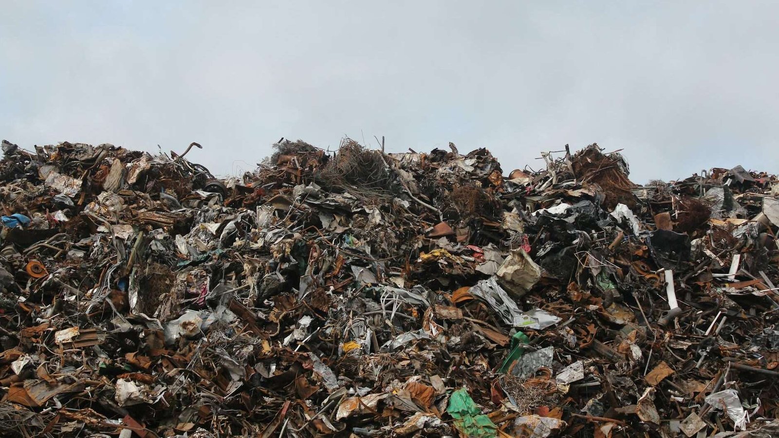 dumpsite under clear sky