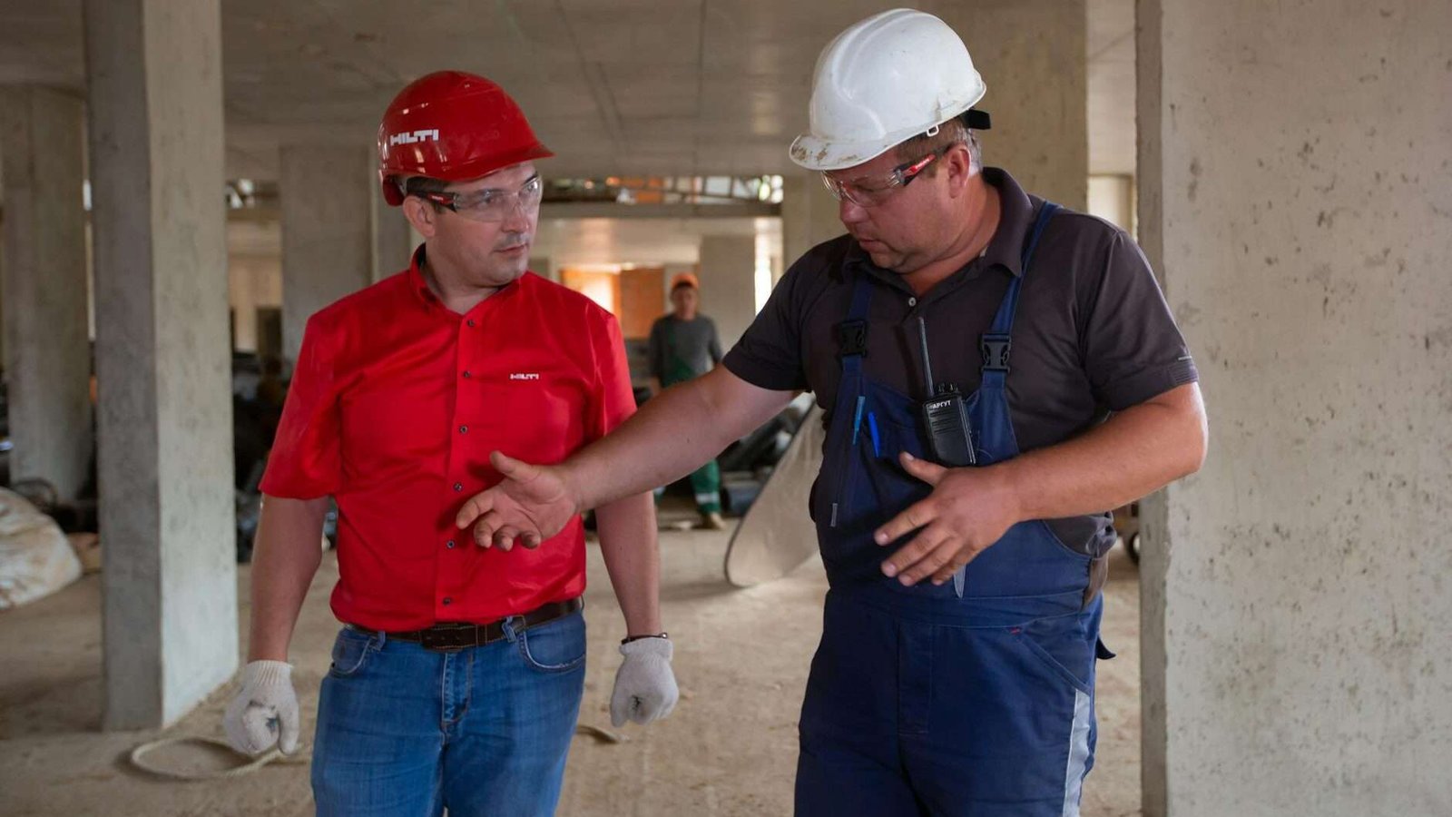 person in a construction site